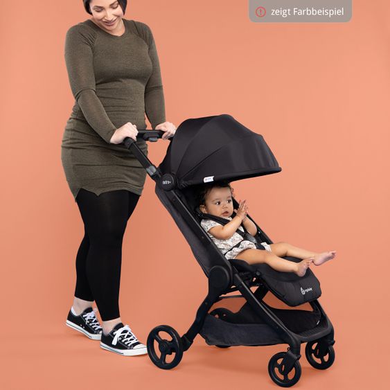 Ergobaby Buggy & Sportwagen Metro+ ab Geburt bis 4 Jahre (22 kg) mit nur 7,8 kg inkl. Regenschutz - Slate Grey