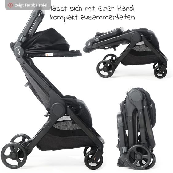 Ergobaby Buggy & Sportwagen Metro+ ab Geburt bis 4 Jahre (22 kg) mit nur 7,8 kg inkl. Regenschutz - Slate Grey