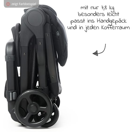 Ergobaby Buggy & Sportwagen Metro+ ab Geburt bis 4 Jahre (22 kg) mit nur 7,8 kg inkl. Regenschutz - Slate Grey