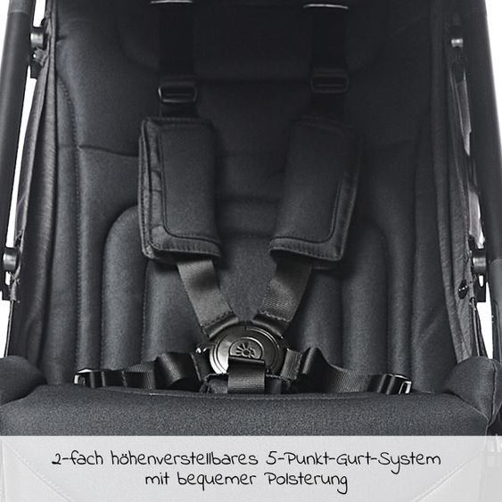 Ergobaby Buggy & Sportwagen Metro+ ab Geburt bis 4 Jahre (22 kg) mit nur 7,8 kg inkl. XXL Zubehörpaket - Black