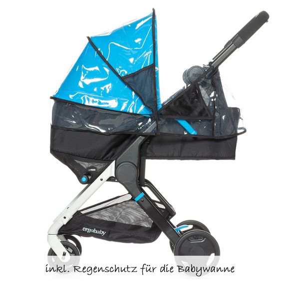 Ergobaby Faltbare Babywanne Metro Newborn Kit - Blue