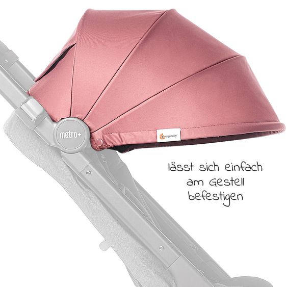 Ergobaby Sonnenverdeck für Metro+ UV Schutz 50+ - Rose