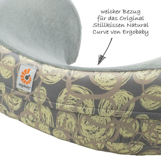 Ergobaby Stillkissenbezug Natural Curve - Yellow Swirl
