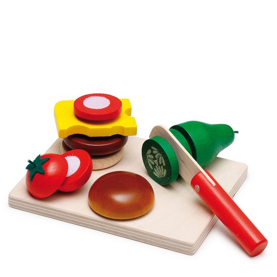 Erzi 6-tlg. Schneidset Cheeseburger