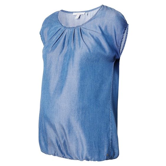 Esprit Blusen-Shirt Kurzarm - Blau - Gr. 38