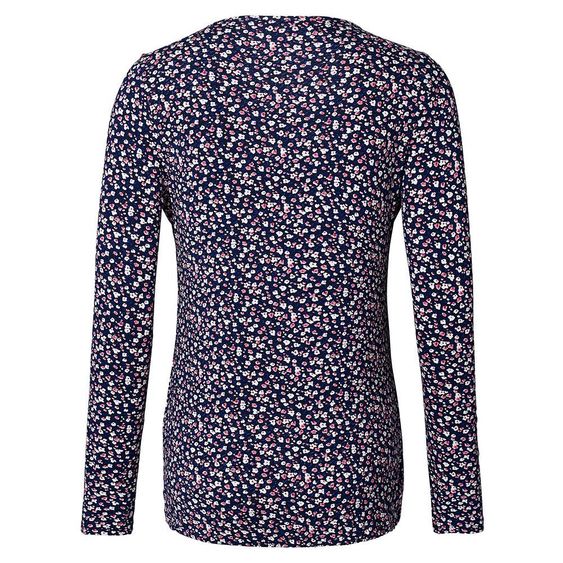 Esprit Langarmshirt mit Stillfunktion - Blümchen Dunkelblau - Gr. S