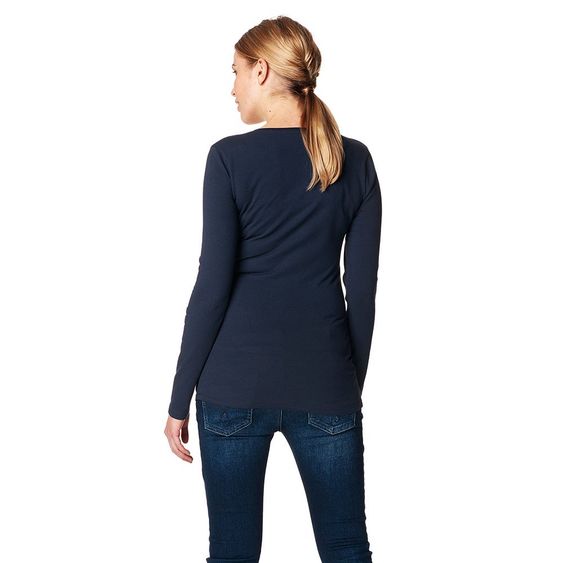 Esprit Long sleeve shirt with breastfeeding function striped insert - Dark blue - Size XL
