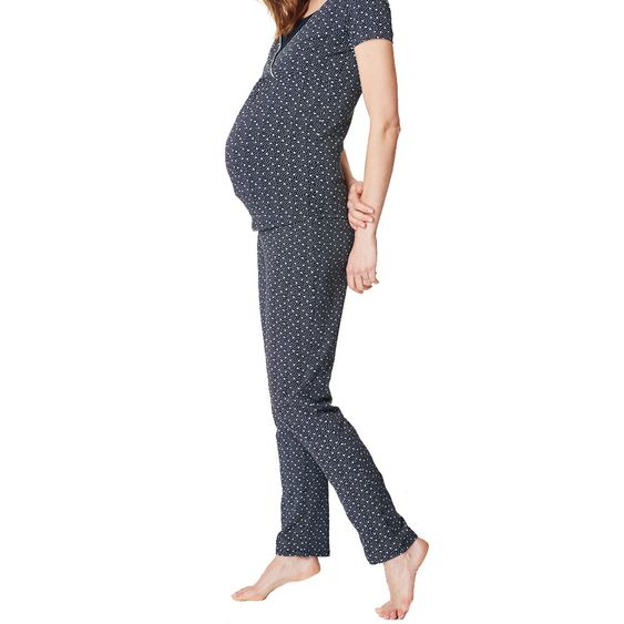 Esprit Loungehose Jersey - Blumen Dunkelblau - Gr. S