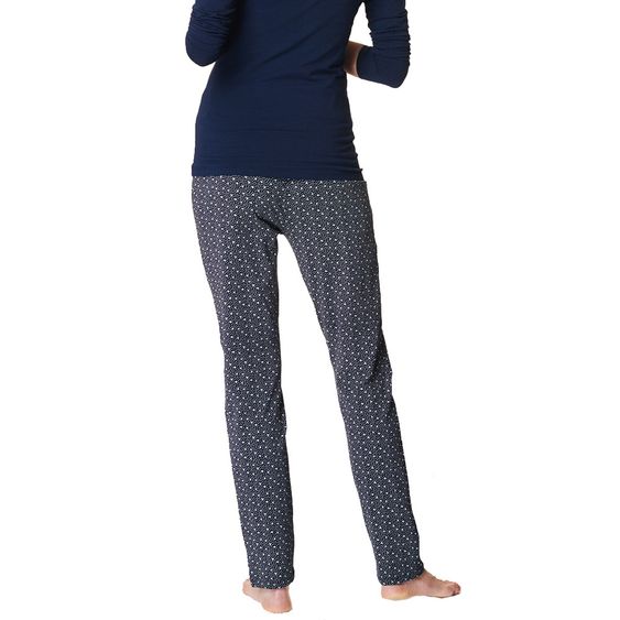 Esprit Loungehose Jersey - Blumen Dunkelblau - Gr. S