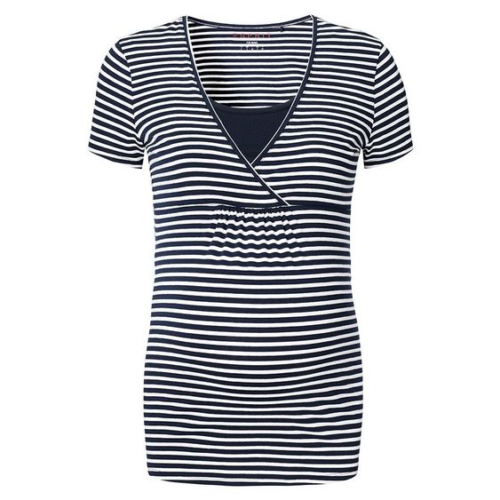 Esprit T-shirt with breastfeeding function - stripes dark blue - size L