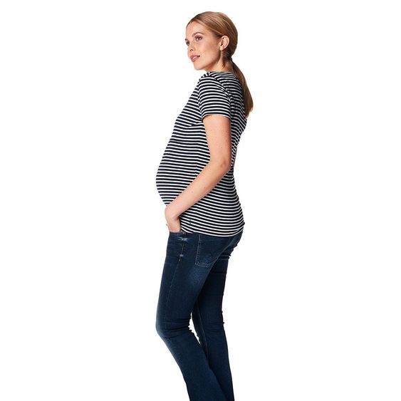 Esprit T-shirt with breastfeeding function - stripes dark blue - size L