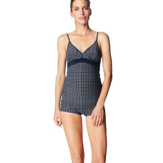 Esprit Tankini Top Koka - Blumen Dunkelblau - Gr. XS/S