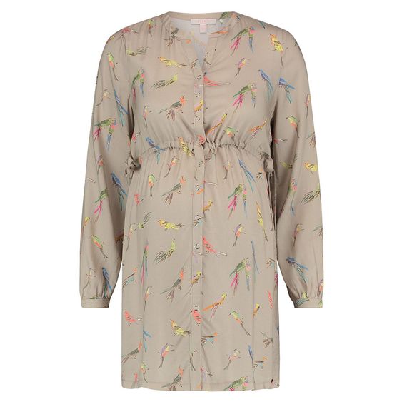 Esprit Tunika mit Stillfunktion - Vögel Beige - Gr. 36