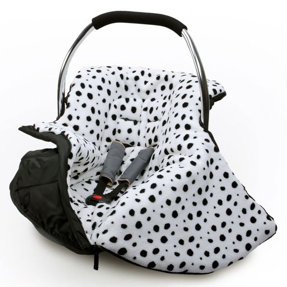 Euret Fußsack Chic für Babyschale - Schwarz Weiß