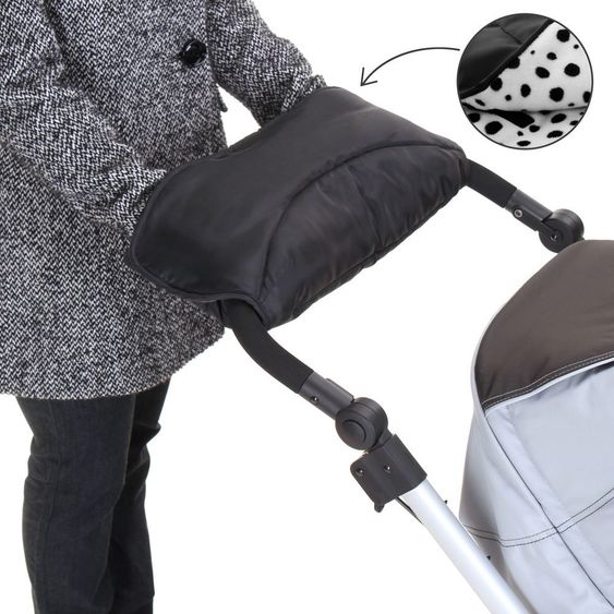 Euret Handmuff Chic - Schwarz Weiß