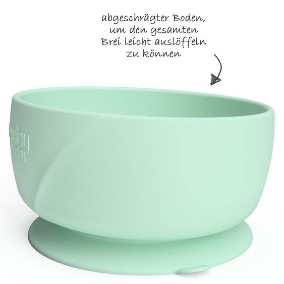 Everyday Baby Silikon-Esslernschüssel mit Saugfuß - Mint Green