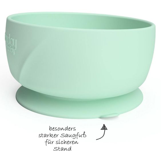 Everyday Baby Silikon-Esslernschüssel mit Saugfuß - Mint Green