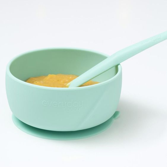 Everyday Baby Silikon-Esslernschüssel mit Saugfuß - Mint Green