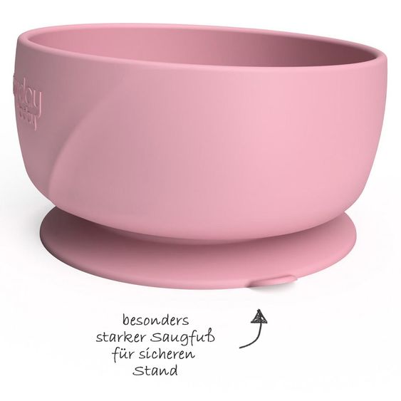 Everyday Baby Silicone Eating Bowl with Suction Base - Purple Rose