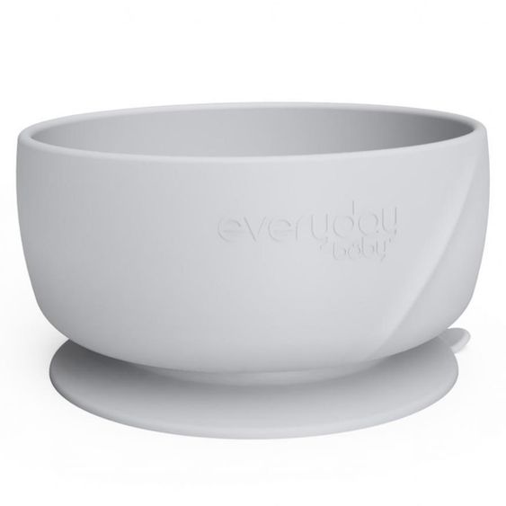 Everyday Baby Silikon-Esslernschüssel mit Saugfuß - Quiet Grey