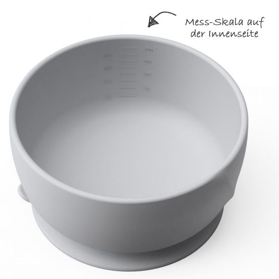 Everyday Baby Silikon-Esslernschüssel mit Saugfuß - Quiet Grey