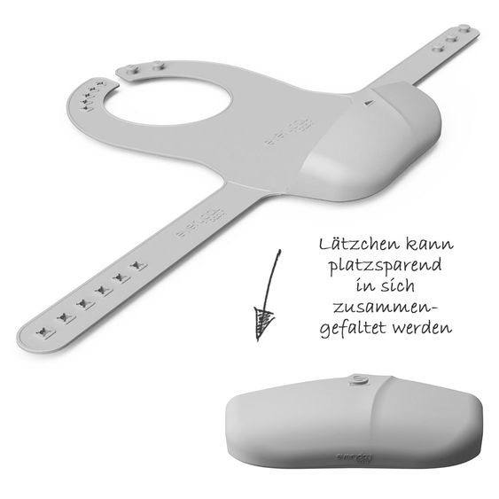 Everyday Baby Silikon-Lätzchen faltbar - Quiet Grey