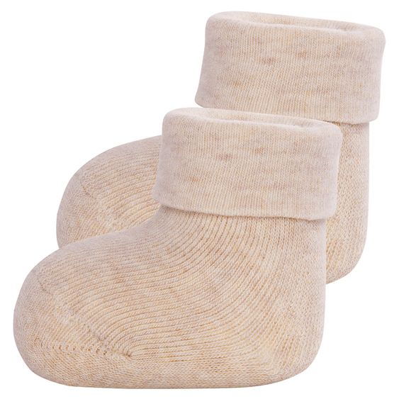 Ewers Erstlingssocken 3er Pack - Blau Beige - Gr. 0 - 4 Monate