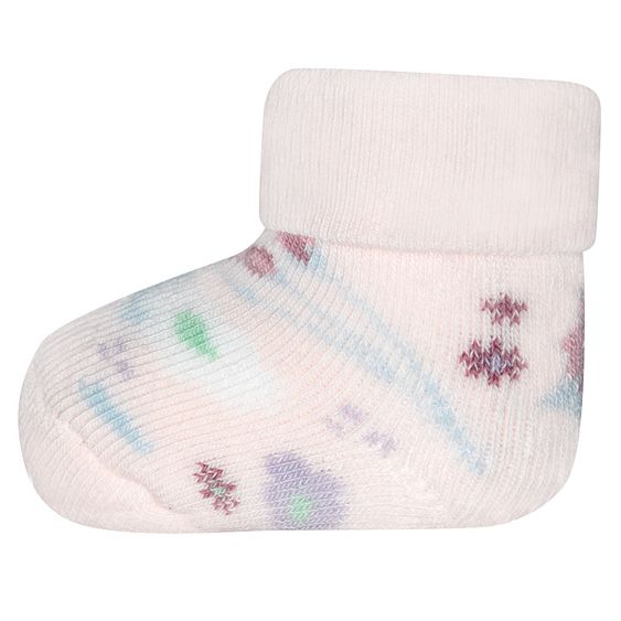 Ewers Erstlingssocken 3er Pack - Blümchen - Rosa - Gr. 0 - 4 Monate