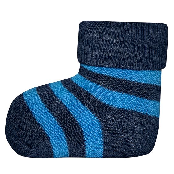 Ewers Erstlingssocken 3er Pack - Dschungel - Blau - Gr. 0 - 4 Monate