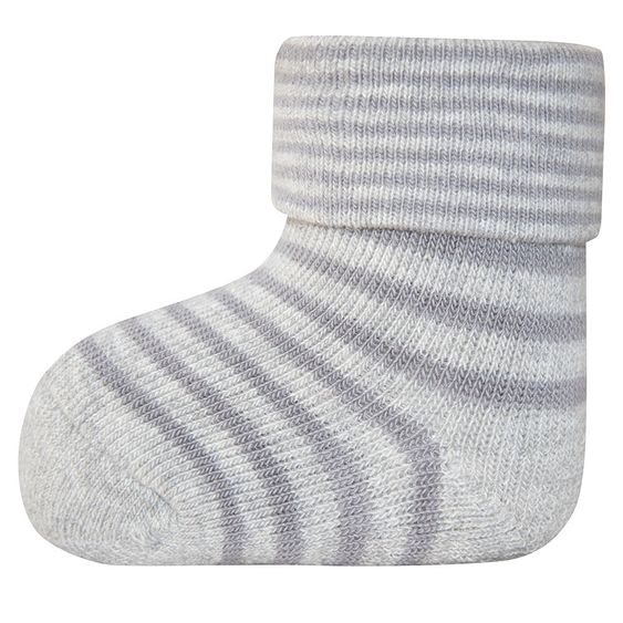 Ewers Erstlingssocken 3er Pack - Grau Melange - Gr. 0 - 4 Monate