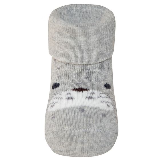 Ewers Erstlingssocken 3er Pack - Grau Melange - Gr. 0 - 4 Monate