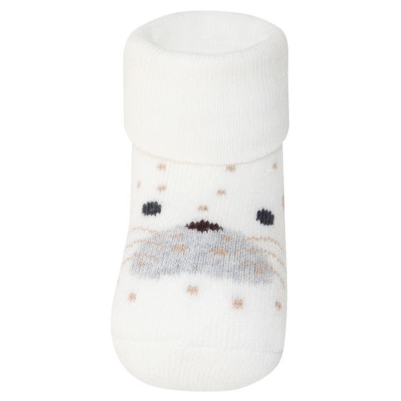 Ewers First Baby Socks 3 Pack - White Beige - Size 0 - 4 months