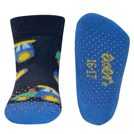 Ewers Krabbelsocken - Traktoren Dunkelblau - Gr. 17/18
