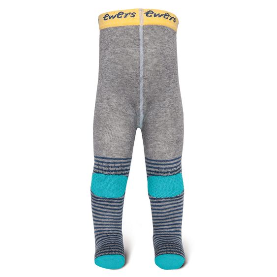 Ewers Krabbelstrumpfhose - Grau Blau - Gr. 74