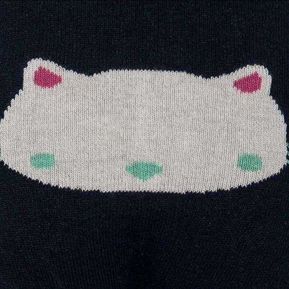 Ewers Krabbelstrumpfhose Katze - Navy Punkte - Gr. 74