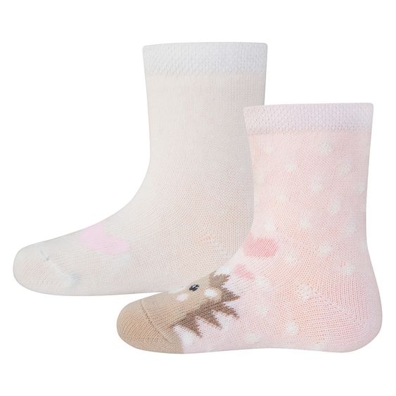 Ewers Socken 2er Pack - Igel Hellrosa - Gr. 16/17