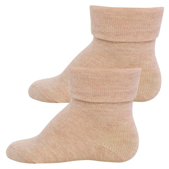 Ewers Socken 2er Pack - Ringel Beige Weiß - Gr. 16-17