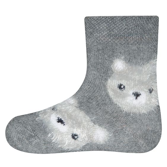 Ewers Socken Bären - Grau - Gr. 16-17