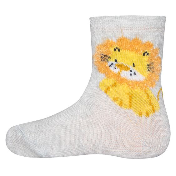 Ewers Socken Löwe - Grau - Gr. 16-17