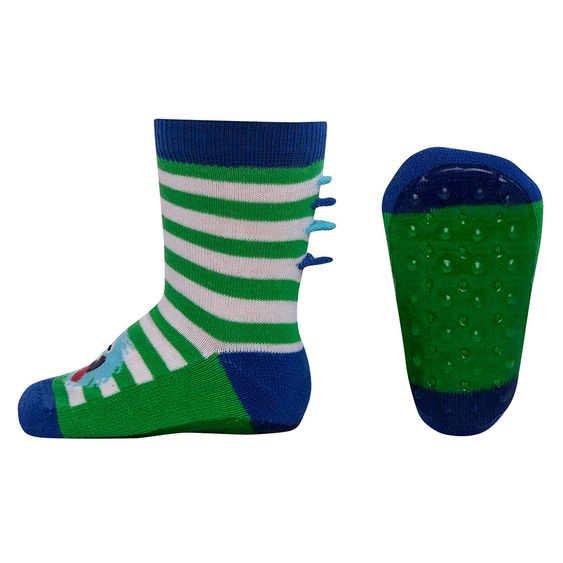 Ewers Socken Stoppi - Monster Blau Grün Weiß - Gr. 19-20