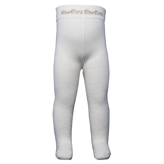 Ewers Strumpfhose - Herzen Offwhite - Gr. 62