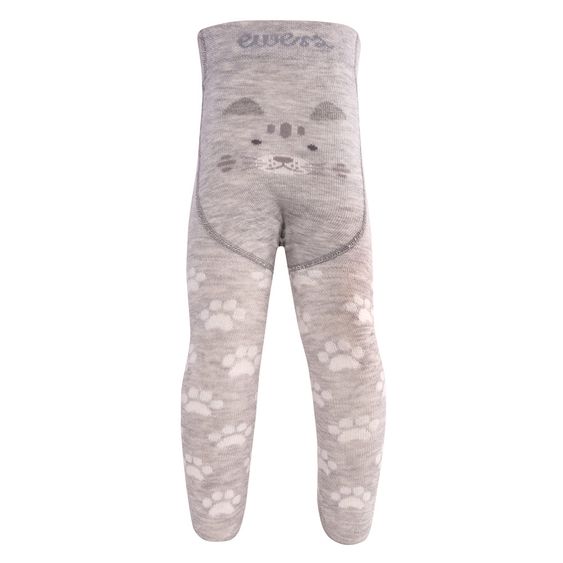 Ewers Strumpfhose Katze - Pfoten Grau Melange - Gr. 56