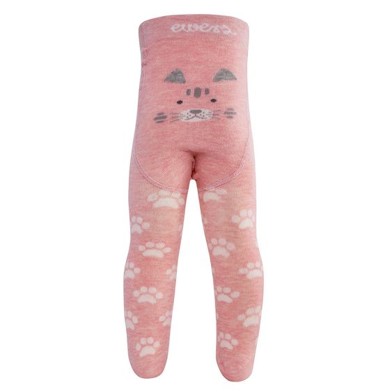 Ewers Strumpfhose Katze - Pfoten Rosa Melange - Gr. 56