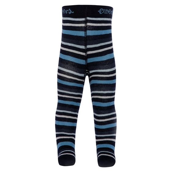 Ewers Thermo-Strumpfhose - Streifen Navy Blau - Gr. 62