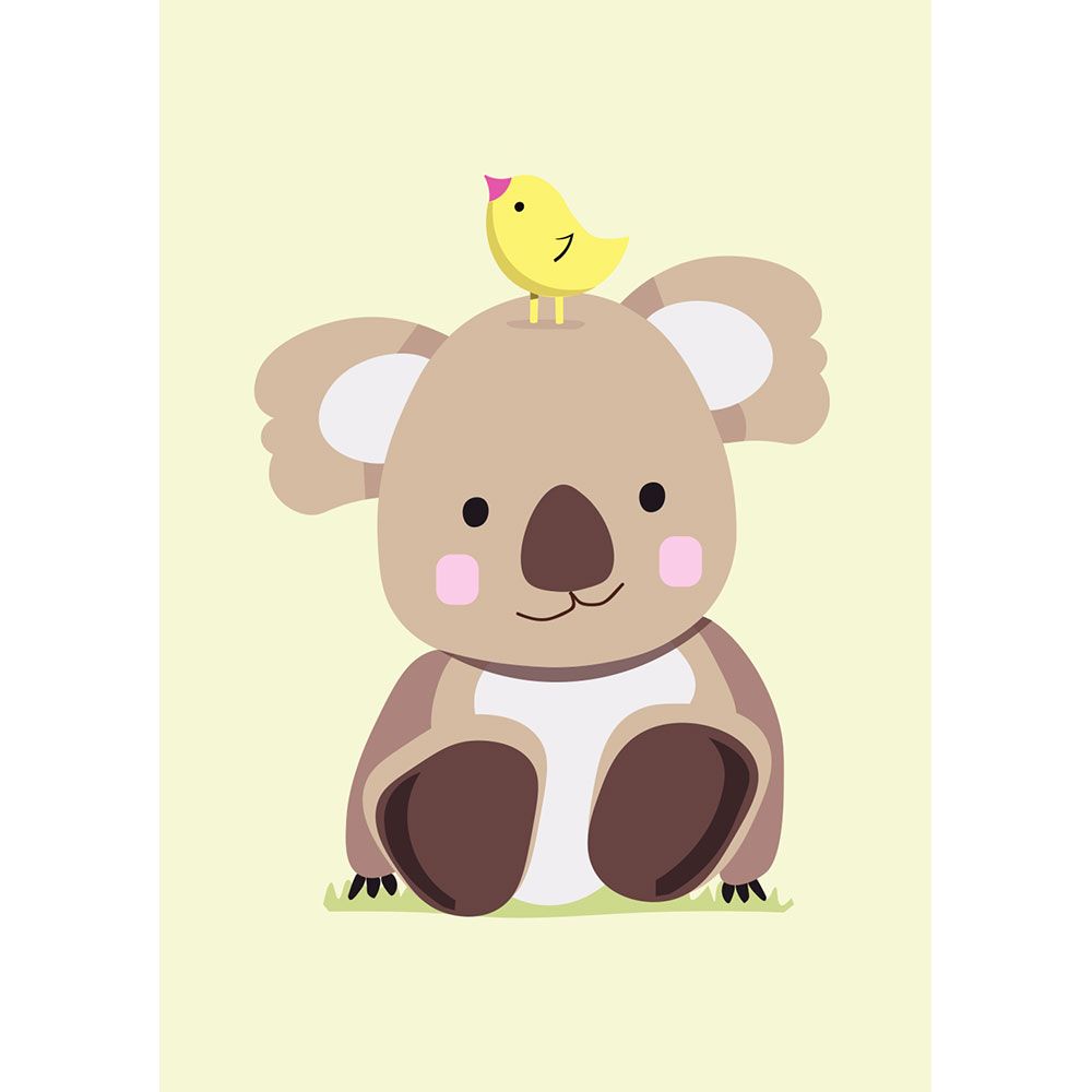 Fabeltal Kinderzimmer-Bild Karl Koala - A4