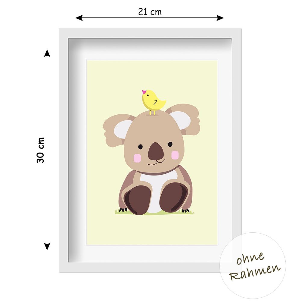 Fabeltal Kinderzimmer-Bild Karl Koala - A4