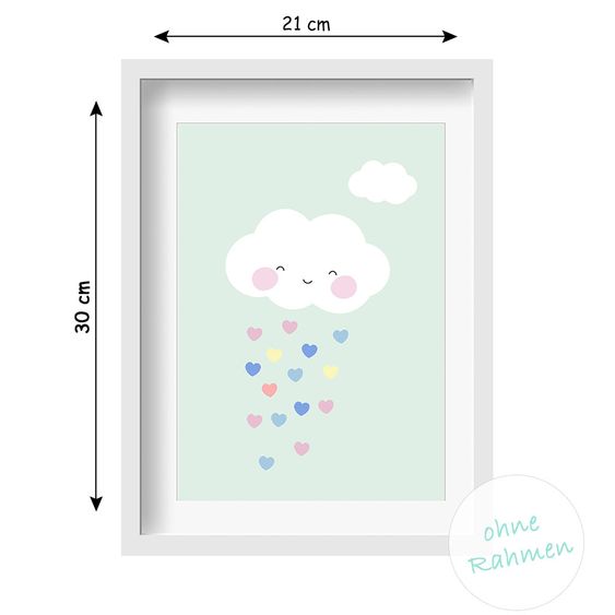 Fabeltal Kinderzimmer-Bild Wolke - A4