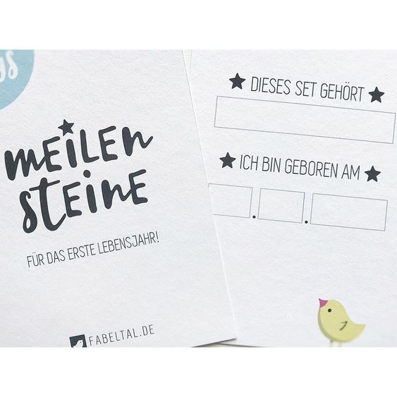 Fabeltal Meilensteinkarten-Set (28 Karten) - Jungs