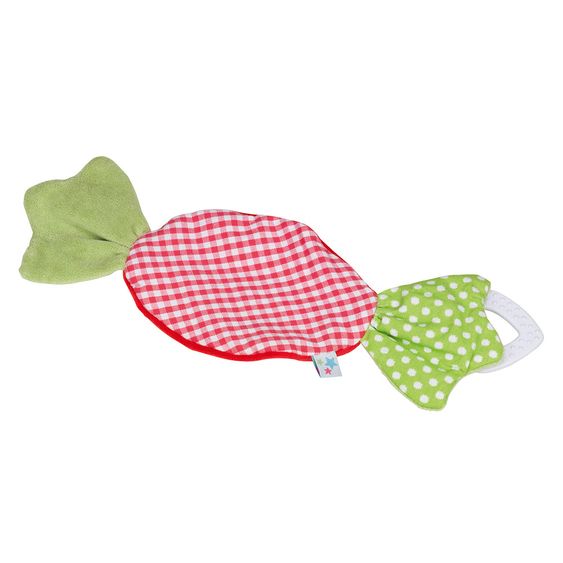 Fashy Schnuffeltuch mit Beißring - Bonbon - Rot Grün