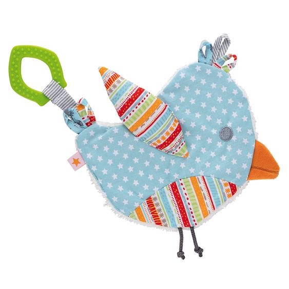 Fashy Schnuffeltuch mit Beißring - Vogel